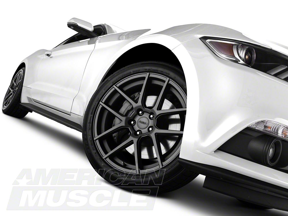 MMD Zeven Charcoal Wheel and Mickey Thompson Tire Kit; 19x8.5 (15-23 Mustang GT, EcoBoost, V6)