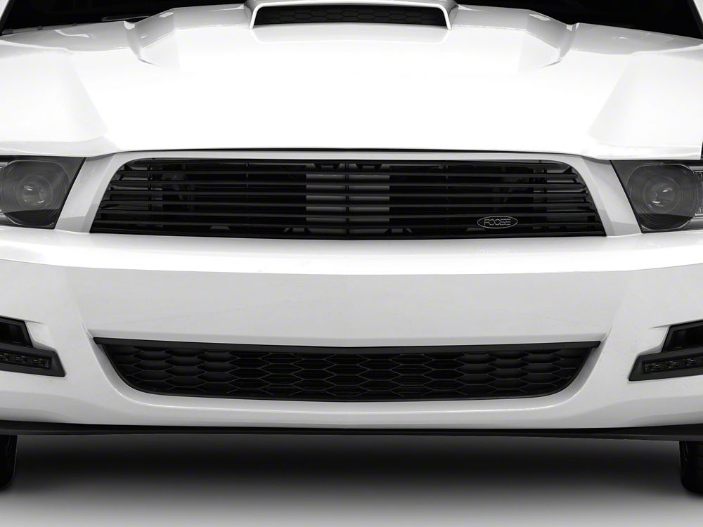 MMD by FOOSE Billet Upper Replacement Grille; Black (10-12 Mustang V6)