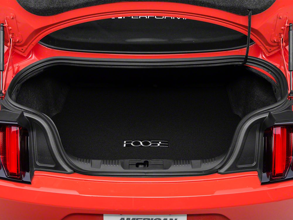 MMD by FOOSE Trunk Mat with FOOSE Logo; Black (15-23 Mustang)
