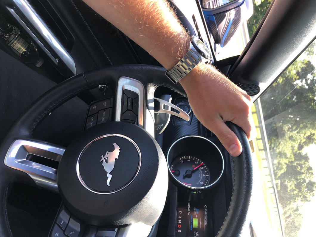 MMD Paddle Shifter Extensions; Silver (15-23 Mustang GT, EcoBoost, V6)