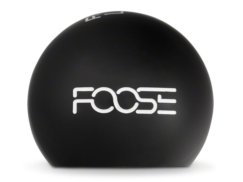 MMD by FOOSE Retro Style 6-Speed Shift Knob with FOOSE Logo; Black (15-25 Mustang, Excluding GT350 & GT500)
