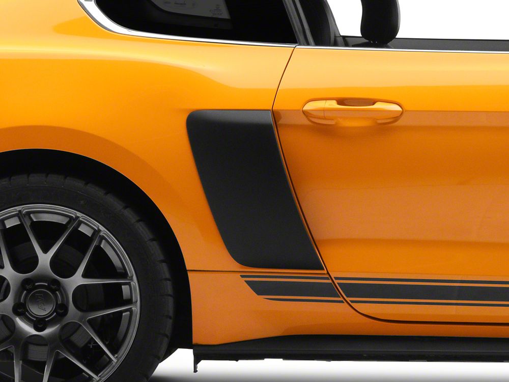 MMD V-Series Side Scoops; Satin Black (15-23 Mustang)