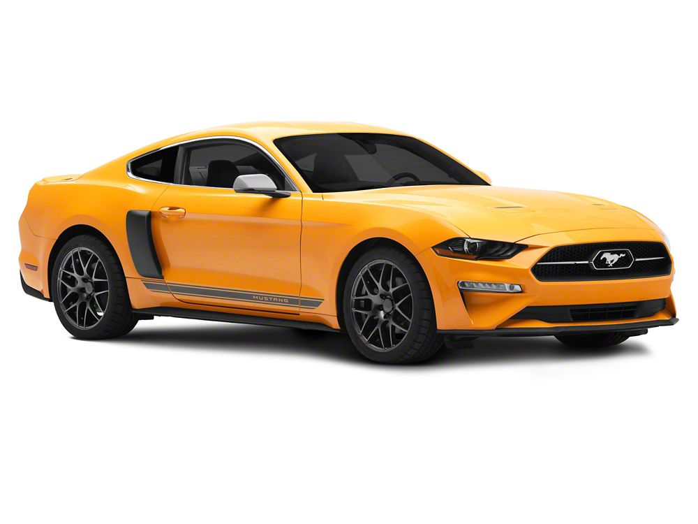 MMD V-Series Side Scoops; Satin Black (15-23 Mustang)