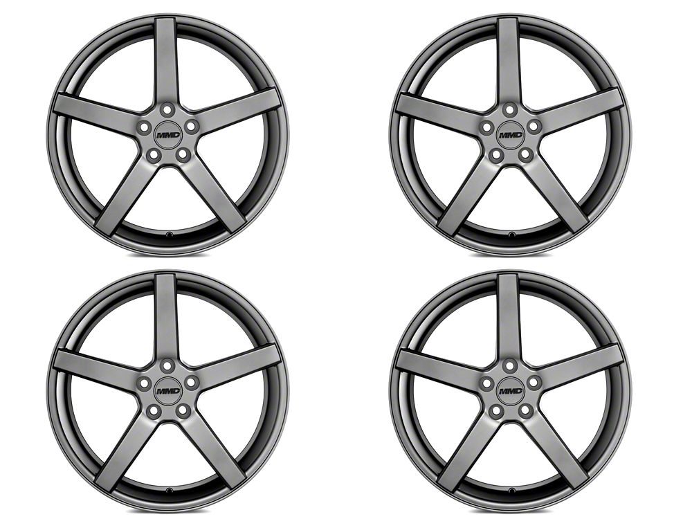 MMD 551C Charcoal 4-Wheel Kit; 20x8.5; 35mm Offset (15-23 Mustang GT, EcoBoost, V6)