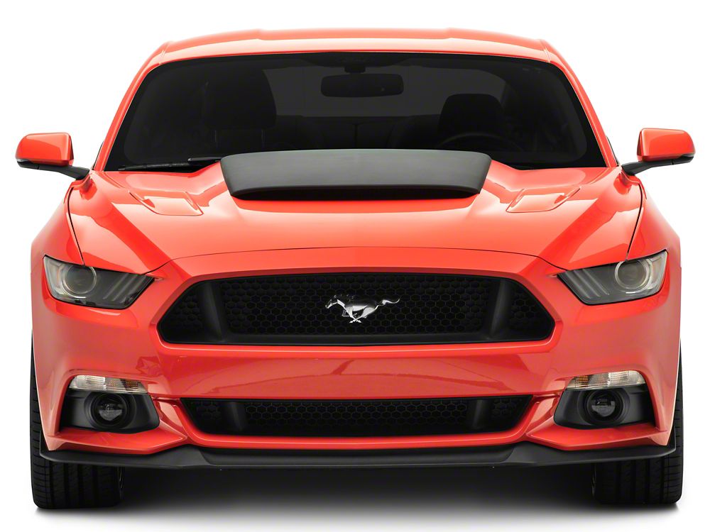 MMD V-Series Hood Scoop; Satin Black (15-17 Mustang GT, EcoBoost, V6)