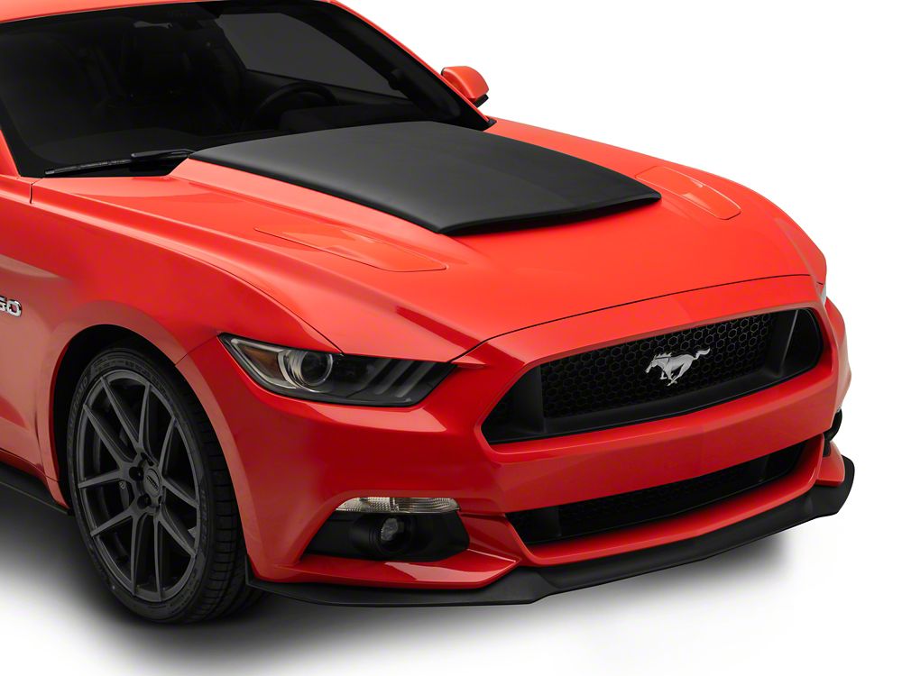 MMD V-Series Hood Scoop; Satin Black (15-17 Mustang GT, EcoBoost, V6)