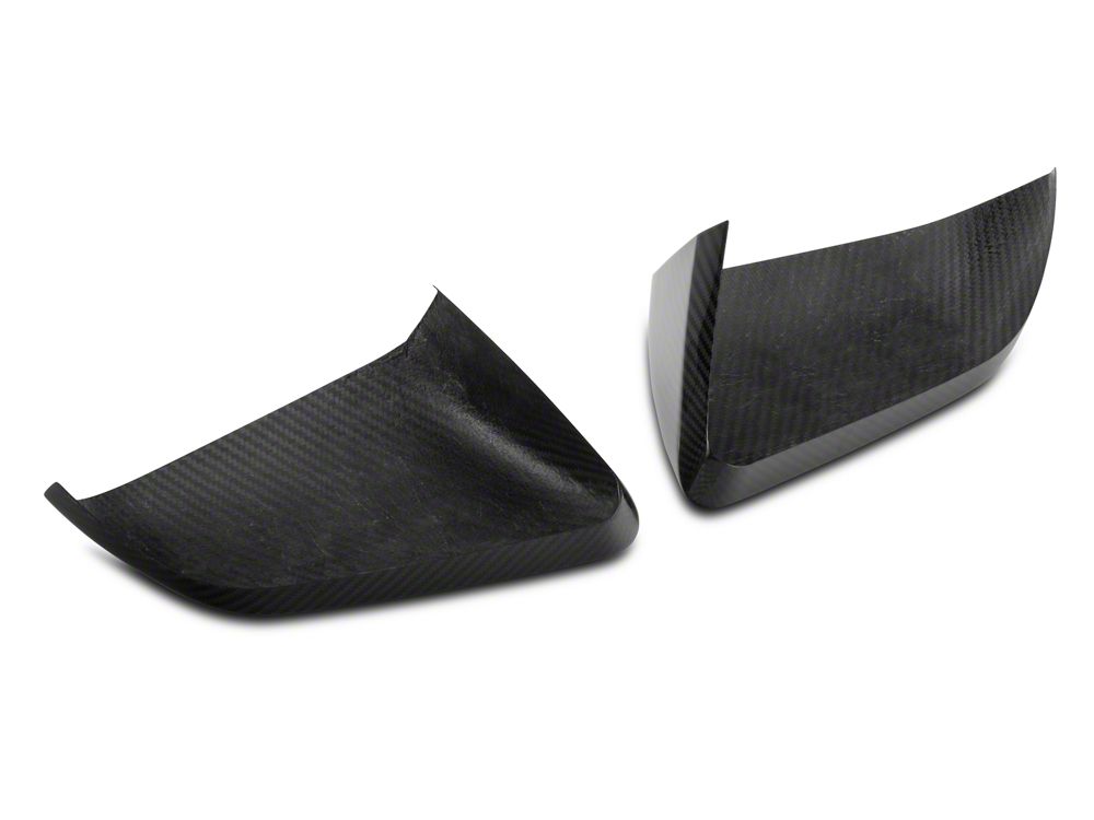 MMD Mirror Covers; Carbon Fiber (15-23 Mustang w/o Mirror Signals)