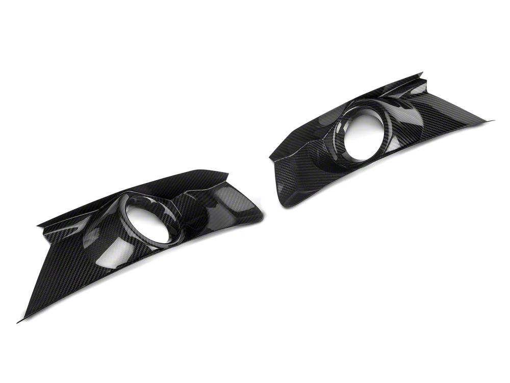 MMD Fog Light Surrounds; Carbon Fiber (15-17 Mustang GT, EcoBoost, V6)