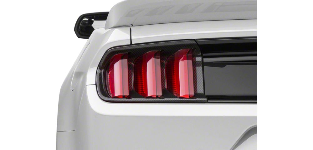 MMD Tail Light Bezels; Carbon Fiber (15-17 Mustang, Excluding 50th Anniversary)