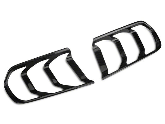MMD Tail Light Bezels; Carbon Fiber (15-17 Mustang, Excluding 50th Anniversary)