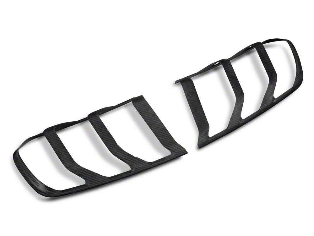 MMD Tail Light Bezels; Carbon Fiber (15-17 Mustang, Excluding 50th Anniversary)
