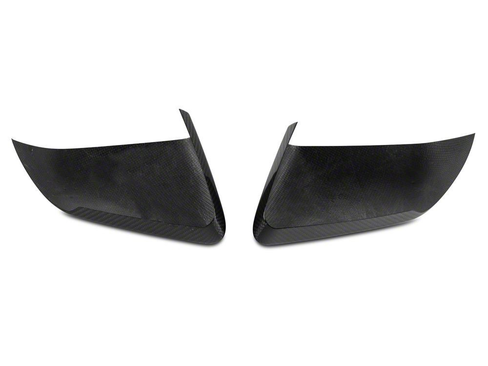 MMD Mirror Covers; Carbon Fiber (15-23 Mustang w/ Mirror Signals)