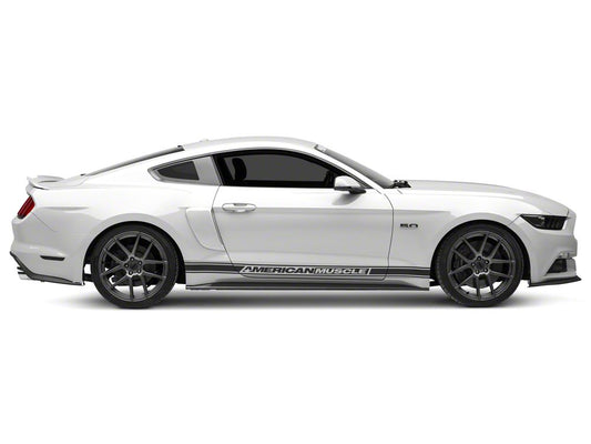 MMD Side Skirts; Carbon Fiber (15-23 Mustang GT, EcoBoost, V6)