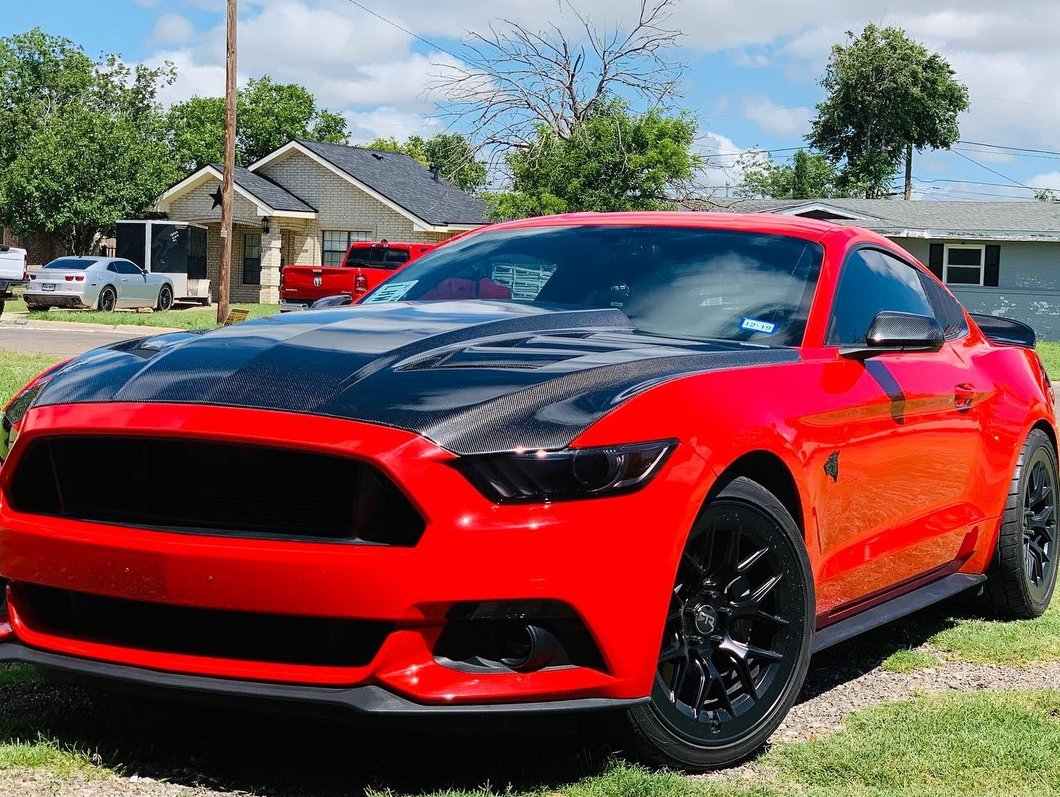 MMD Mirror Covers; Carbon Fiber (15-23 Mustang w/o Mirror Signals)