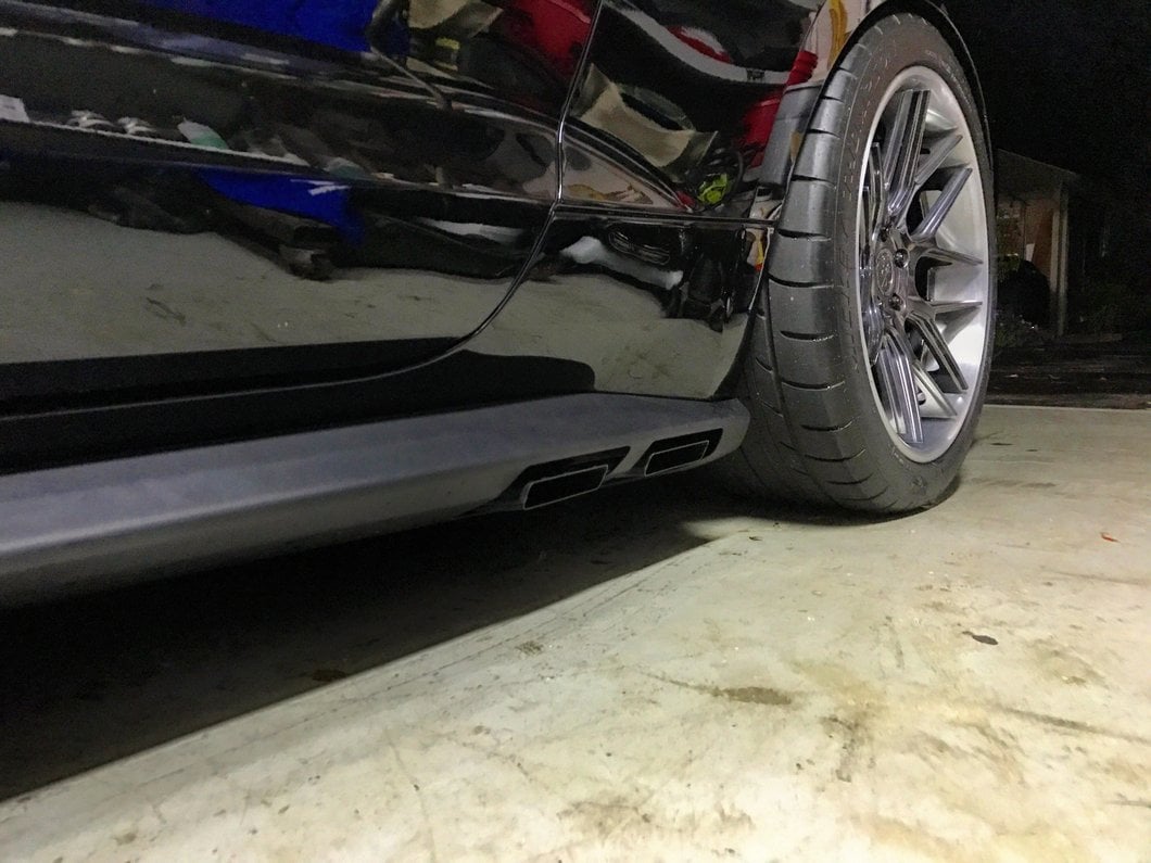 MMD V-Series Side Exit Cat-Back Exhaust w/ Rocker Panels (15-17 Mustang GT Fastback)