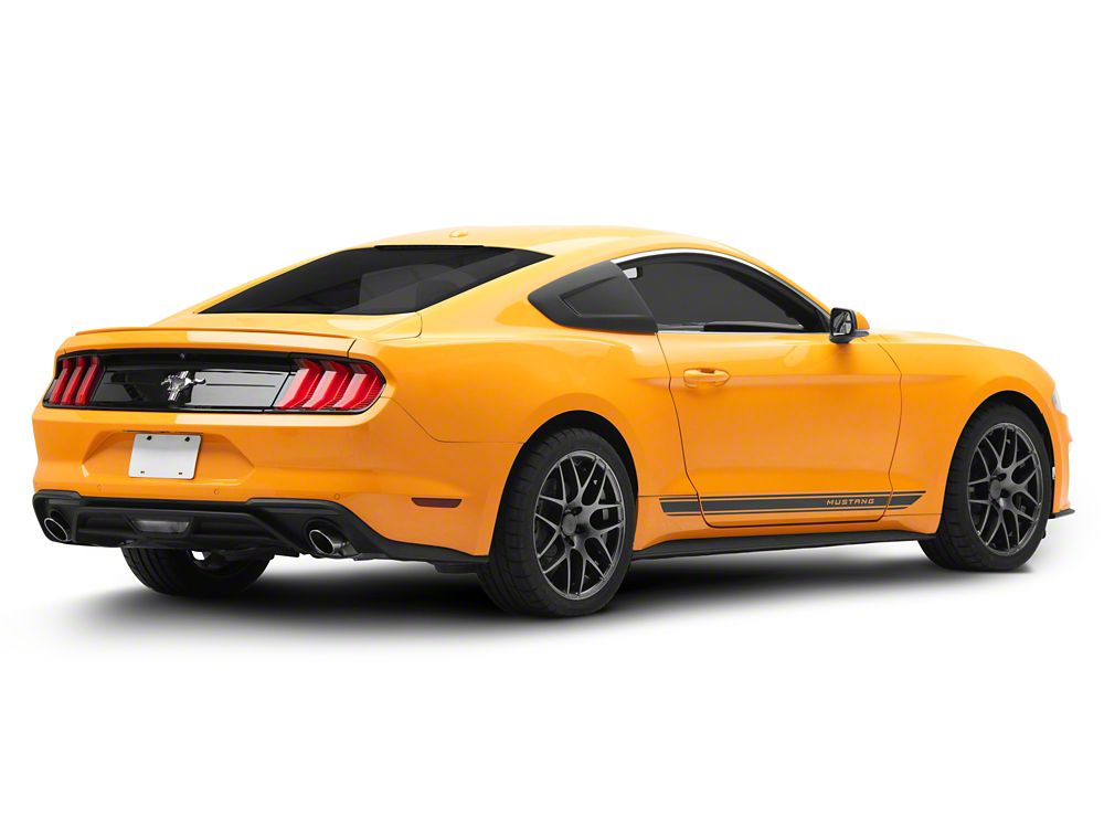 MMD Quarter Window Scoops; Satin Black (15-23 Mustang Fastback)