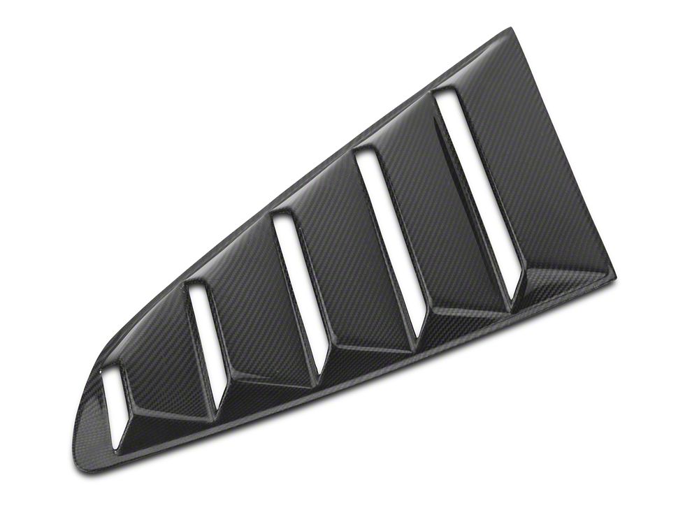 MMD Quarter Window Louvers; Carbon Fiber (15-23 Mustang Fastback)