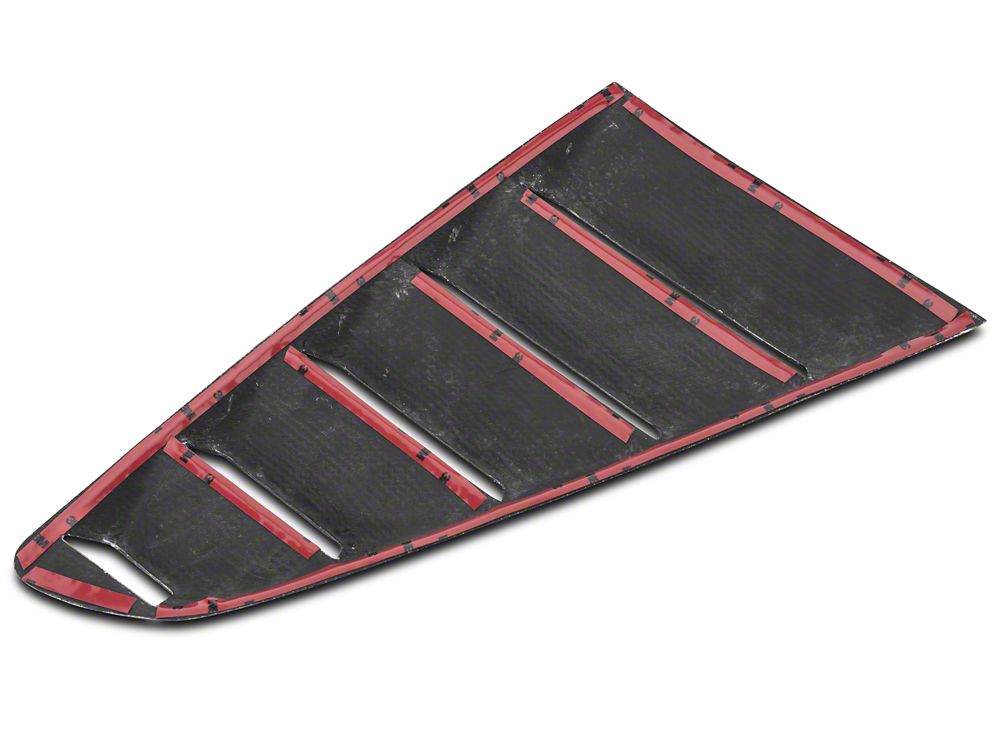 MMD Quarter Window Louvers; Carbon Fiber (15-23 Mustang Fastback)