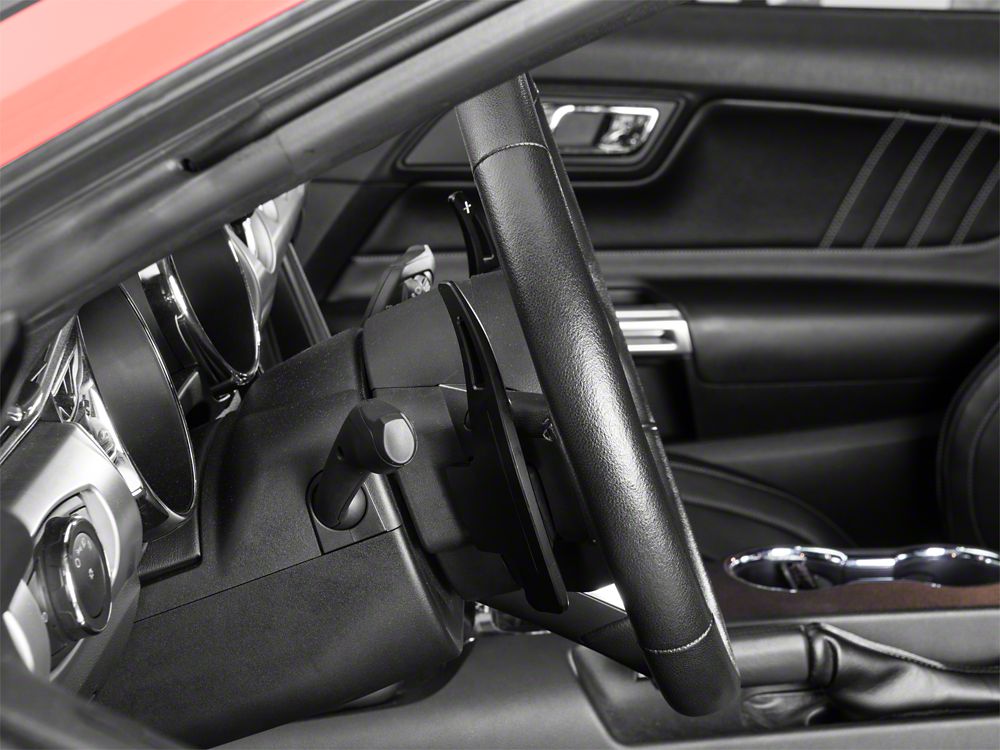 MMD Paddle Shifter Extensions; Black (15-23 Mustang GT, EcoBoost, V6)