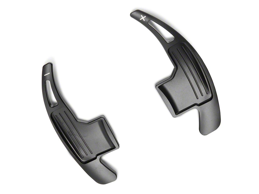MMD Paddle Shifter Extensions; Black (15-23 Mustang GT, EcoBoost, V6)