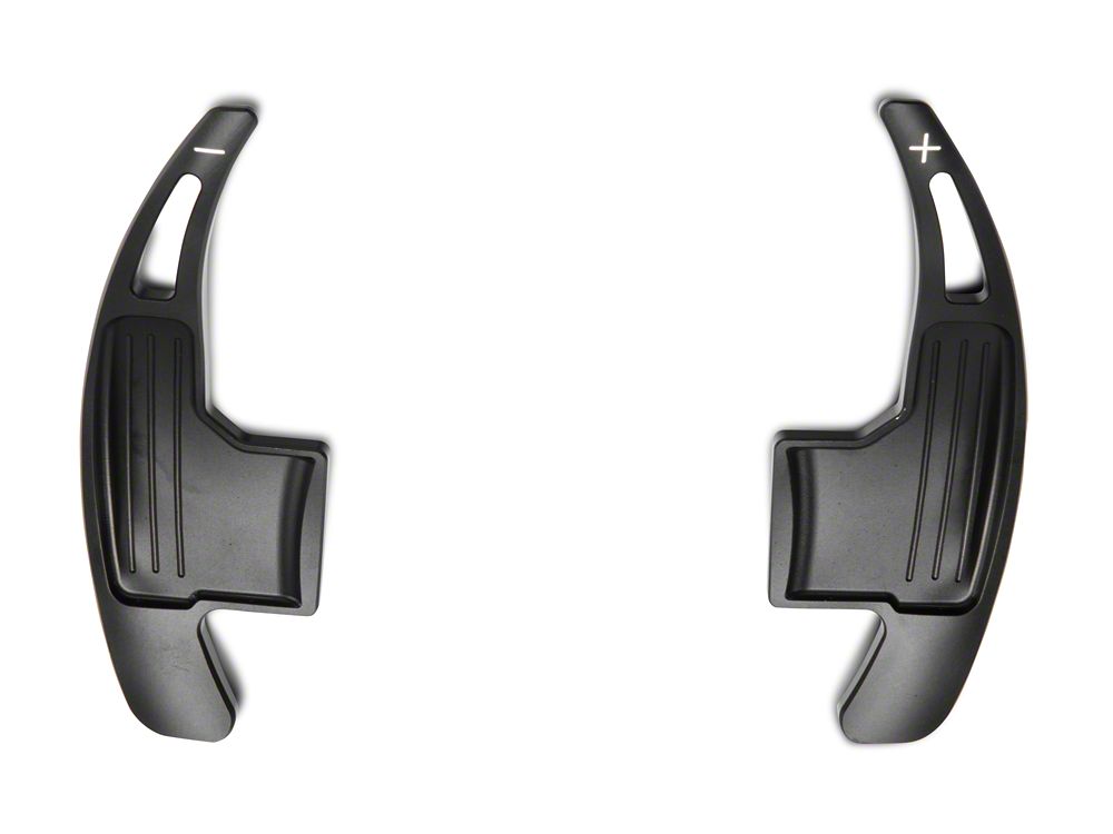 MMD Paddle Shifter Extensions; Black (15-23 Mustang GT, EcoBoost, V6)