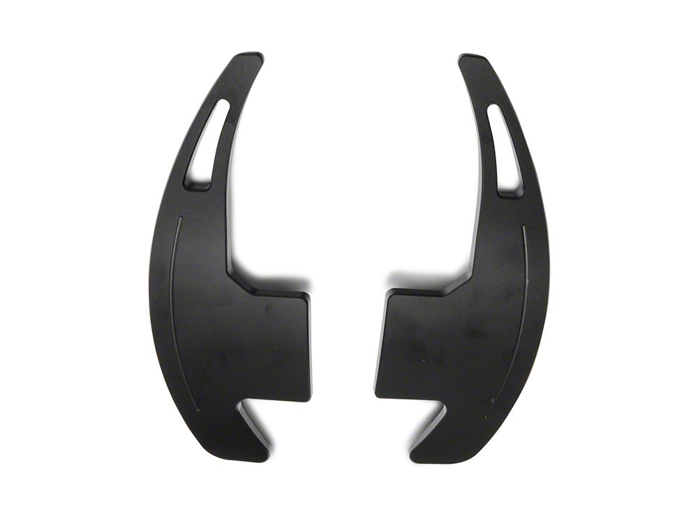 MMD Paddle Shifter Extensions; Black (15-23 Mustang GT, EcoBoost, V6)