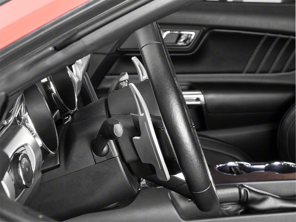 MMD Paddle Shifter Extensions; Silver (15-23 Mustang GT, EcoBoost, V6)