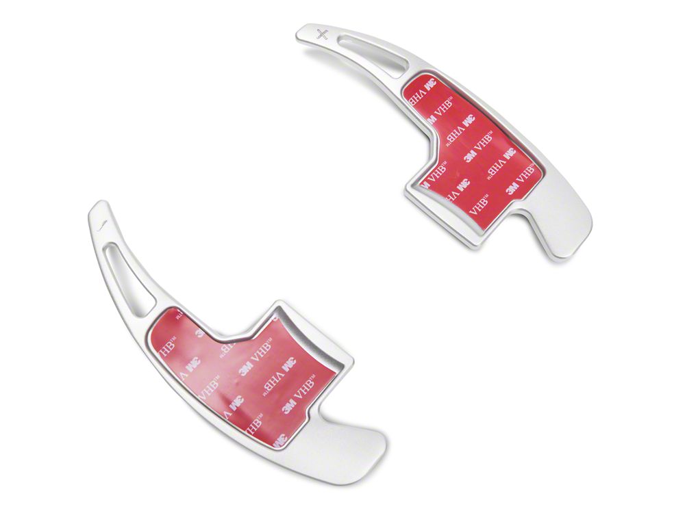 MMD Paddle Shifter Extensions; Silver (15-23 Mustang GT, EcoBoost, V6)