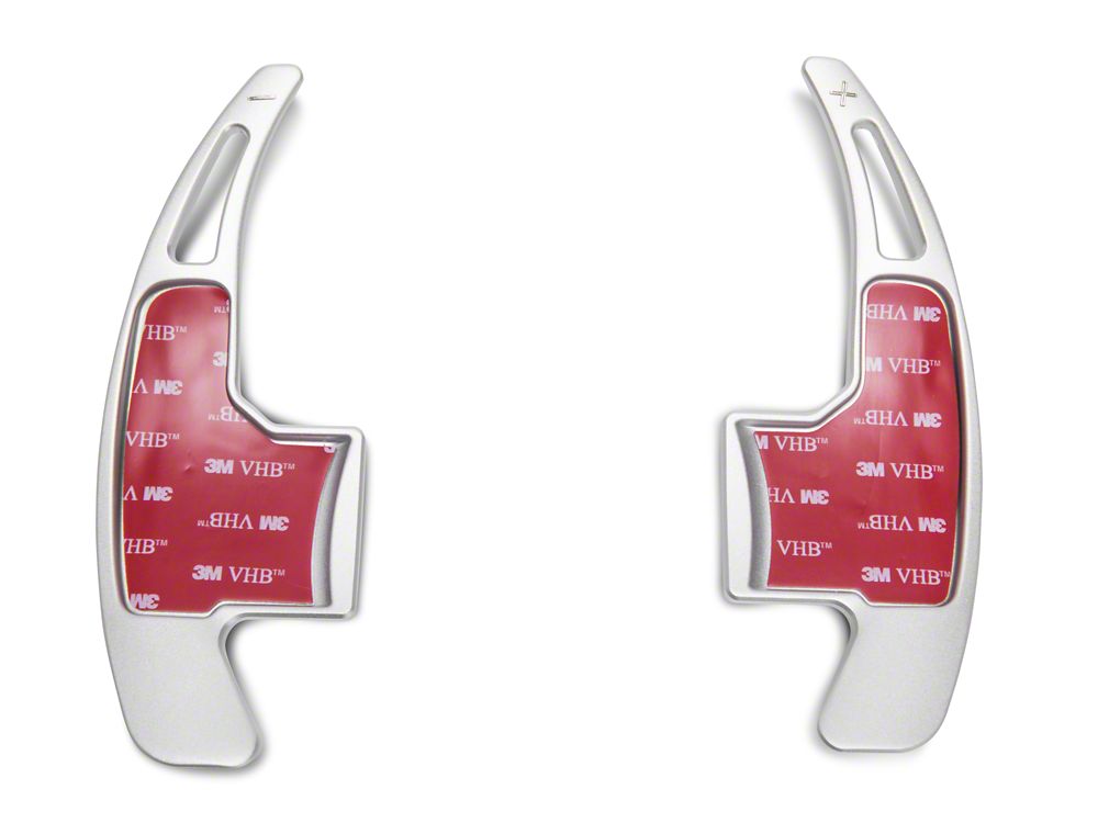 MMD Paddle Shifter Extensions; Silver (15-23 Mustang GT, EcoBoost, V6)