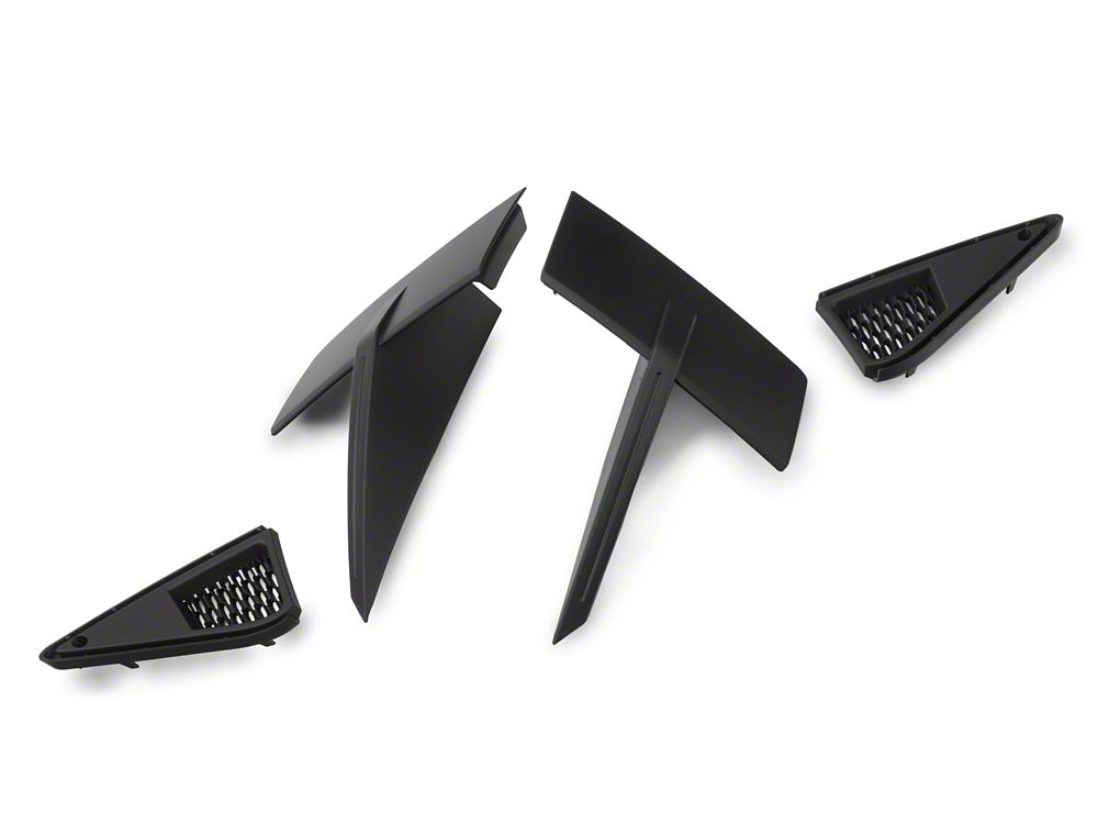 MMD by FOOSE Bumper Vents; Matte Black (18-22 Mustang GT, EcoBoost)