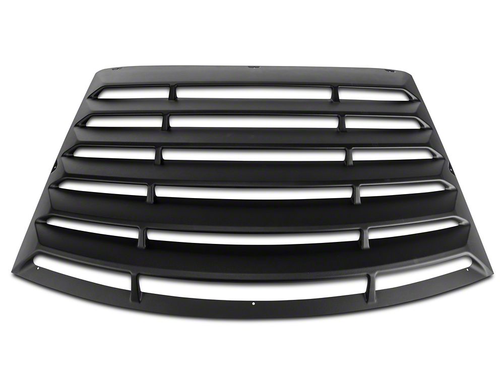 MMD Rear Window Louvers; Textured ABS (99-04 Mustang)