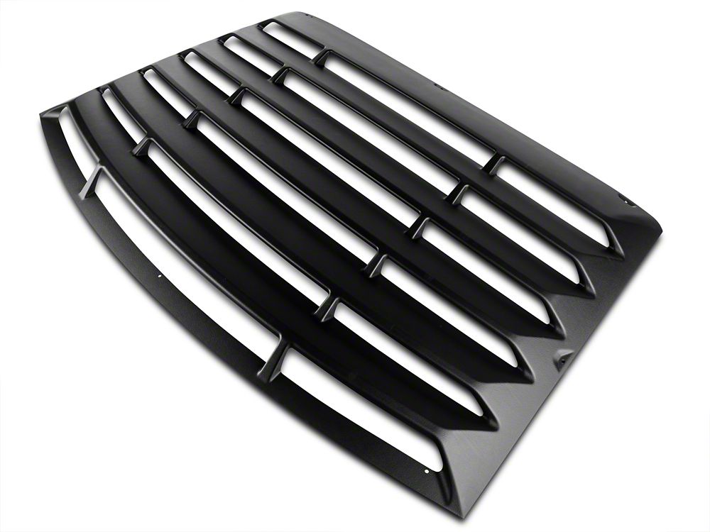 MMD Rear Window Louvers; Textured ABS (99-04 Mustang)