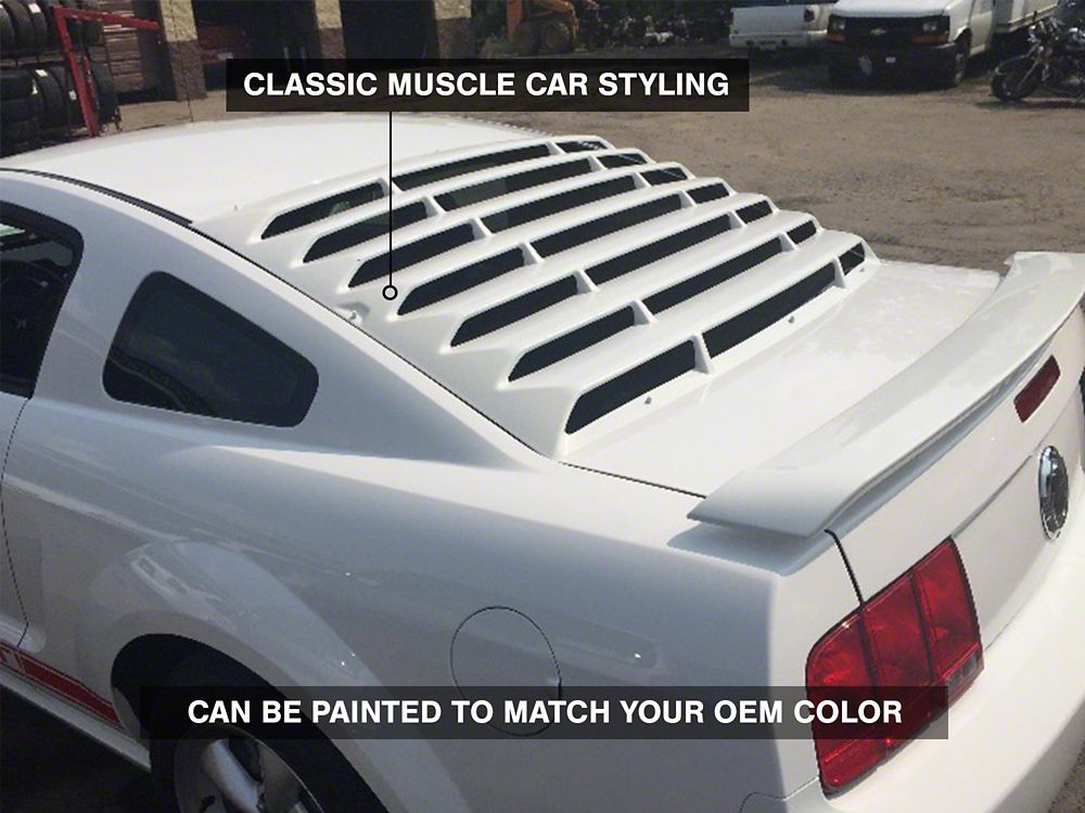 MMD ABS Rear Window Louvers (05-09 Mustang Coupe)