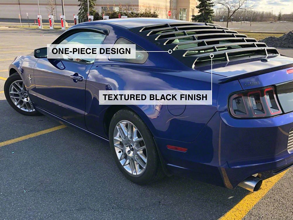 MMD ABS Rear Window Louvers (10-14 Mustang Coupe)