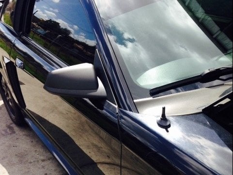MMD Side Mirrors; Matte Black (99-04 Mustang)