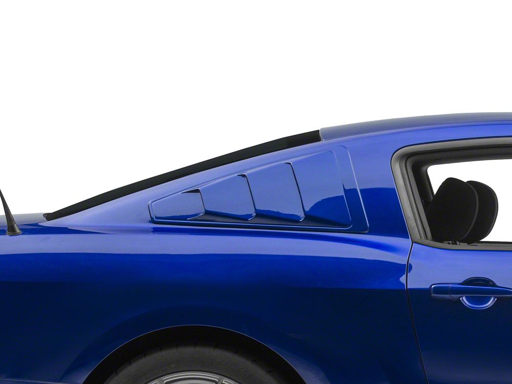 MMD Quarter Window Louvers; Pre-Painted (05-14 Mustang Coupe)