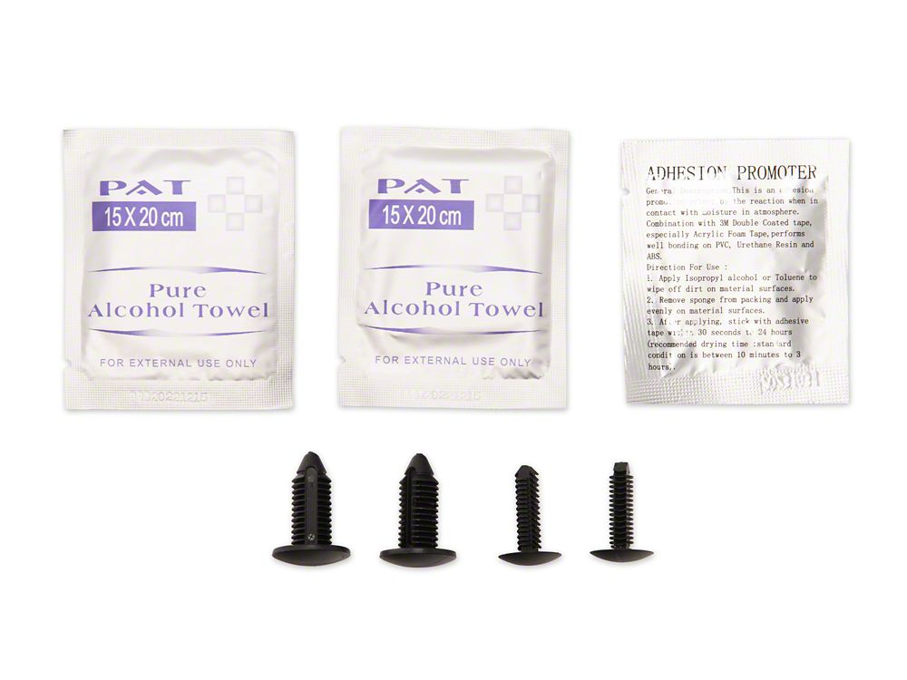 MMD Replacement Radiator Extension Cover Hardware Kit for 398225 Only (15-17 Mustang GT, EcoBoost, V6)