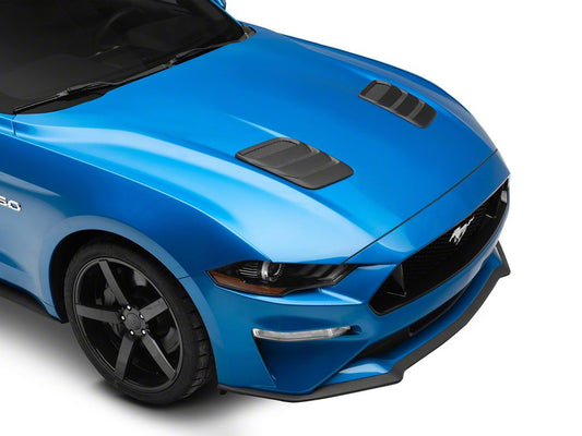 MMD Hood Vents; Satin Black (18-23 Mustang GT, EcoBoost)