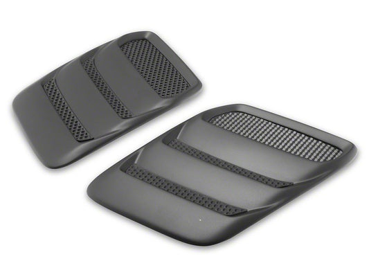 MMD Hood Vents; Satin Black (18-23 Mustang GT, EcoBoost)