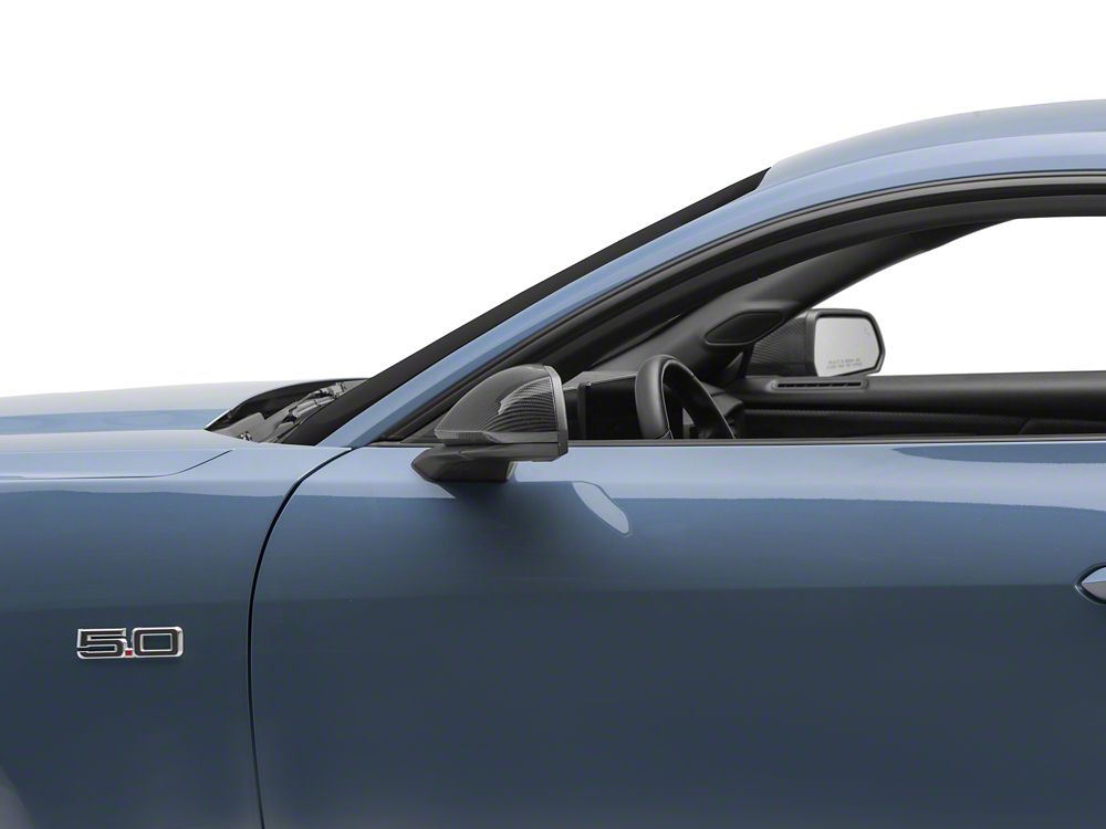 MMD Mirror Covers; Carbon Fiber (15-25 Mustang)