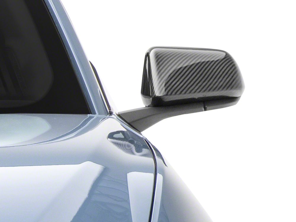 MMD Mirror Covers; Carbon Fiber (15-25 Mustang)