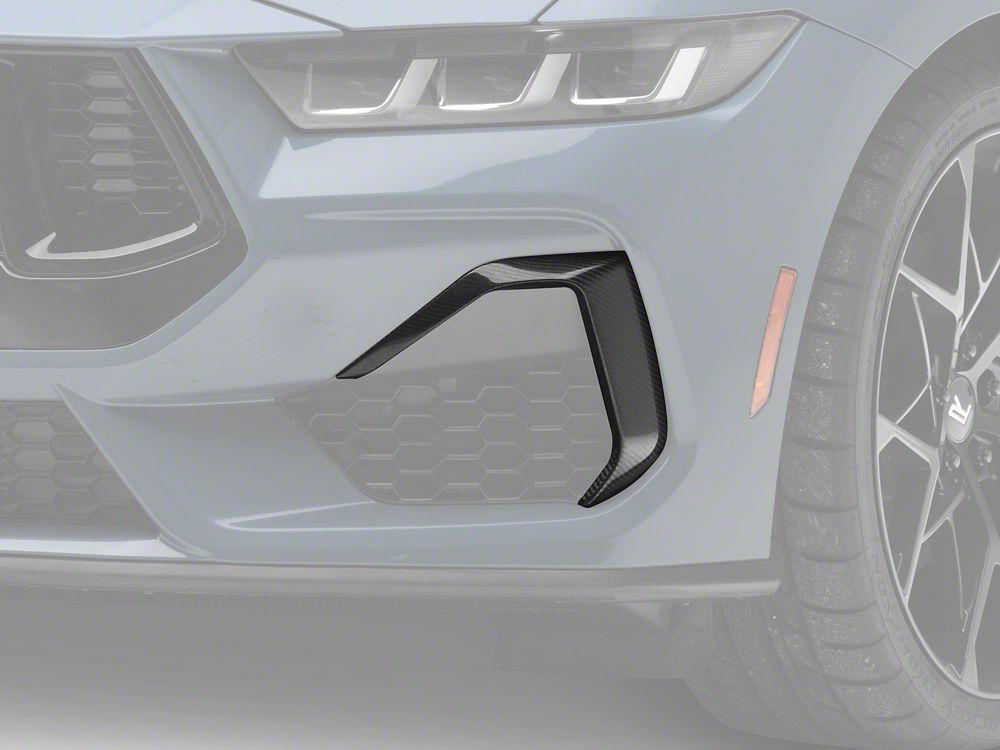 MMD Bumper Accent Cover; Carbon Fiber (24-25 Mustang GT, EcoBoost)