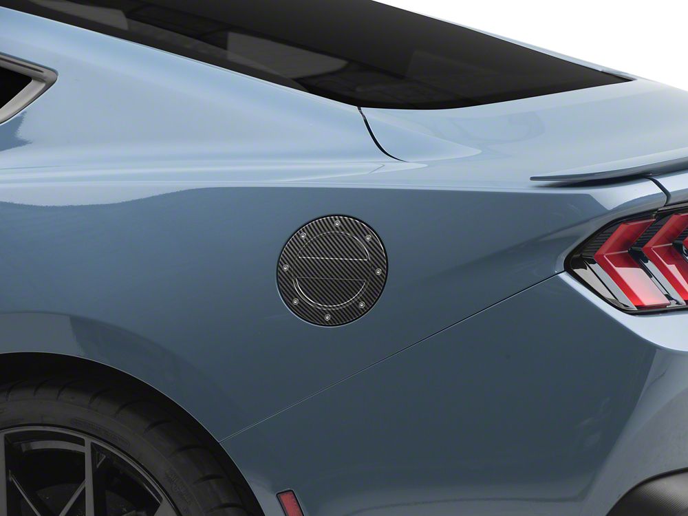 MMD Fuel Door; Carbon Fiber Style (24-25 Mustang)