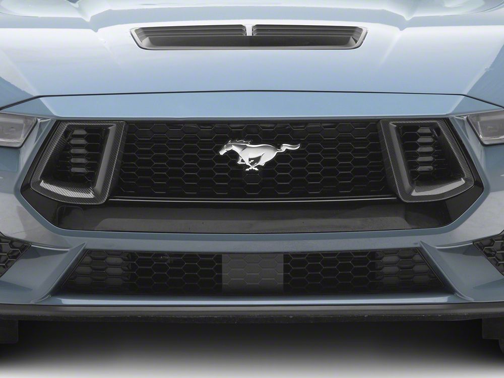 MMD Upper Grille Vent Trim; Carbon Fiber (24-25 Mustang GT)