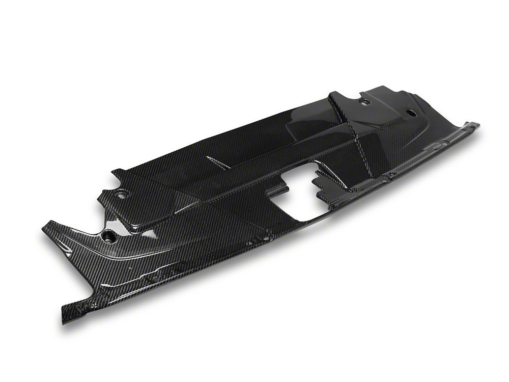 MMD Radiator Cover; Carbon Fiber (24-25 Mustang)