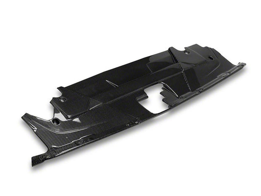 MMD Radiator Cover; Carbon Fiber (24-25 Mustang)