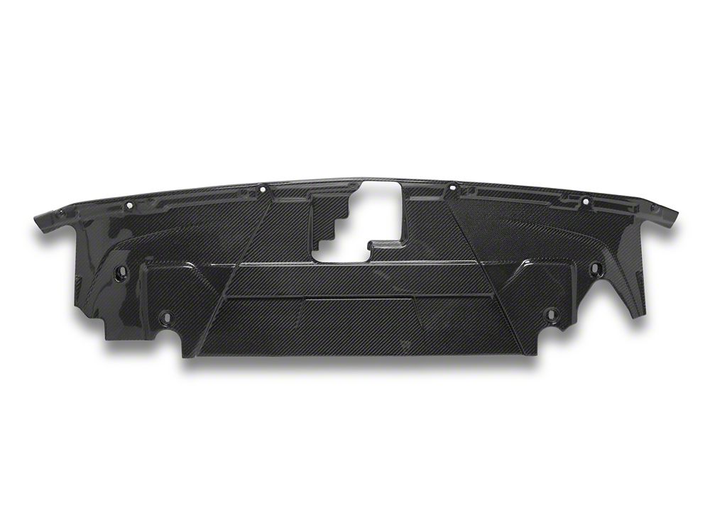 MMD Radiator Cover; Carbon Fiber (24-25 Mustang)