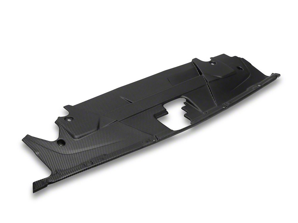 MMD Radiator Cover; Matte Carbon Fiber (24-25 Mustang)