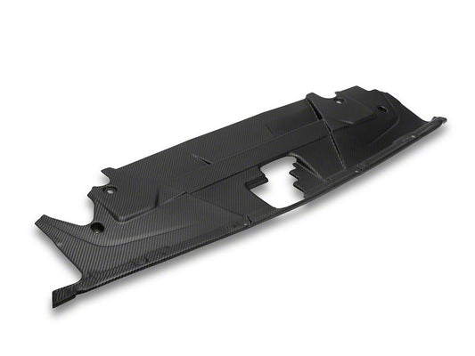 MMD Radiator Cover; Matte Carbon Fiber (24-25 Mustang)