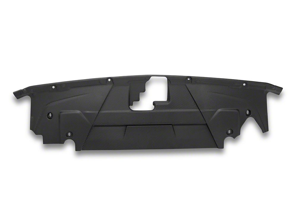 MMD Radiator Cover; Matte Carbon Fiber (24-25 Mustang)